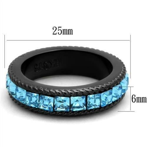 Black Ion Plating  Stainless Steel Ring with Top Grade
