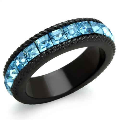 Black Ion Plating  Stainless Steel Ring with Top Grade